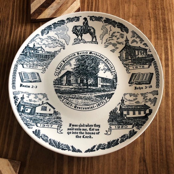 East Fairfield United Methodist Church plate - Picture 1 of 3